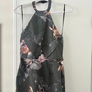 Grey Tropical ISLA Fitted Dress